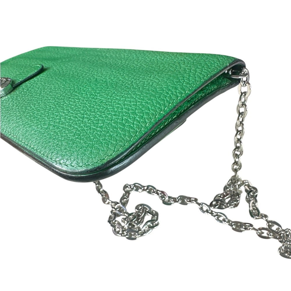 Hermes Green Crossbody Bag with Chain Strap - Picture 3 of 8